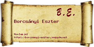 Borcsányi Eszter névjegykártya