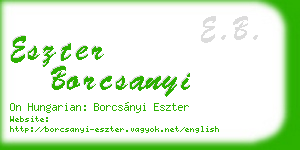 eszter borcsanyi business card