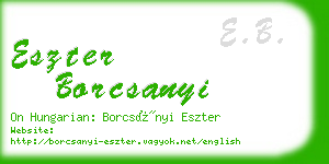 eszter borcsanyi business card